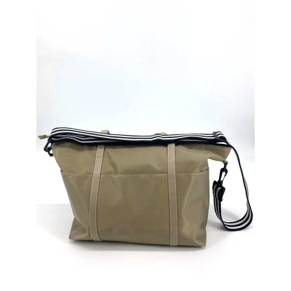 YJ Collection Large Utility Canvas and Nylon Travel Tote Bag NEW